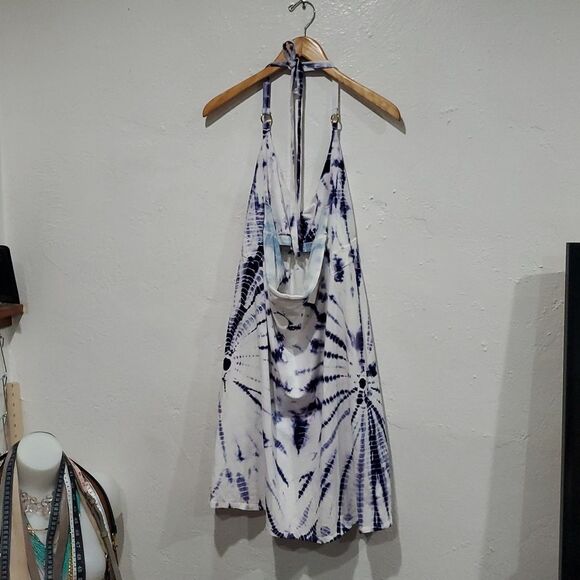 Victoria's Secret Supima Cotton Bra Tops Tie-Dye Halter Dress Size L - Picture 6 of 13